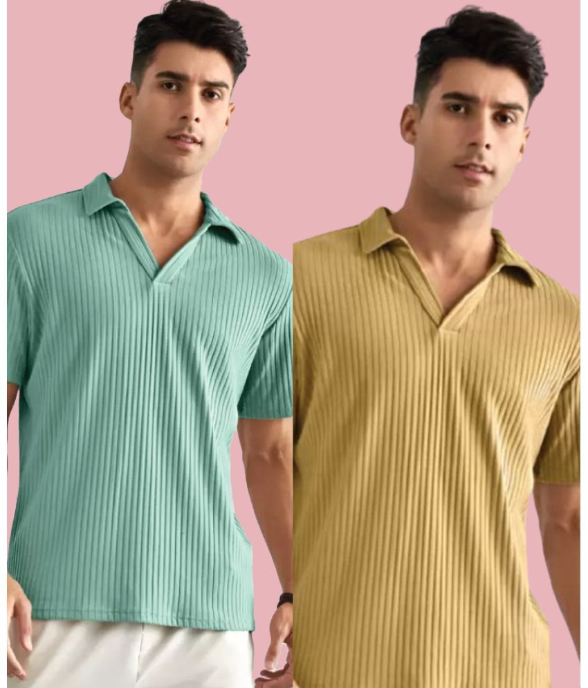     			Christy World Pack of 2 Polyester Regular Fit Solid Half Sleeves Men's Polo T Shirt ( Multicolor13 )