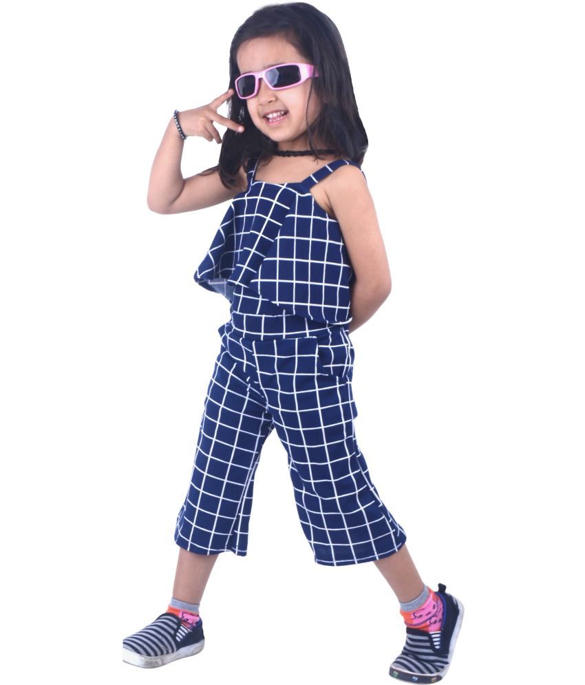     			Clobay Girls Cotton Blend Dungarees ( Pack of 1 , Blue )