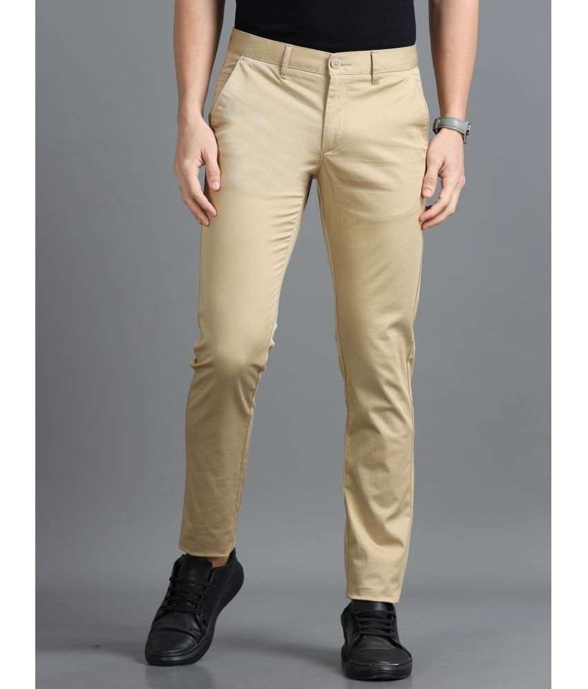     			Cool Colors Regular Flat Men's Chinos - Khaki ( Pack of 1 )