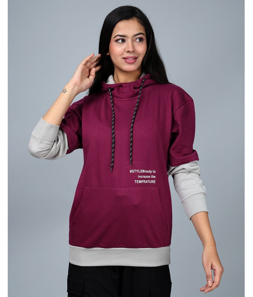     			Eyebogler Fleece Women's Hooded Sweatshirt ( Maroon )