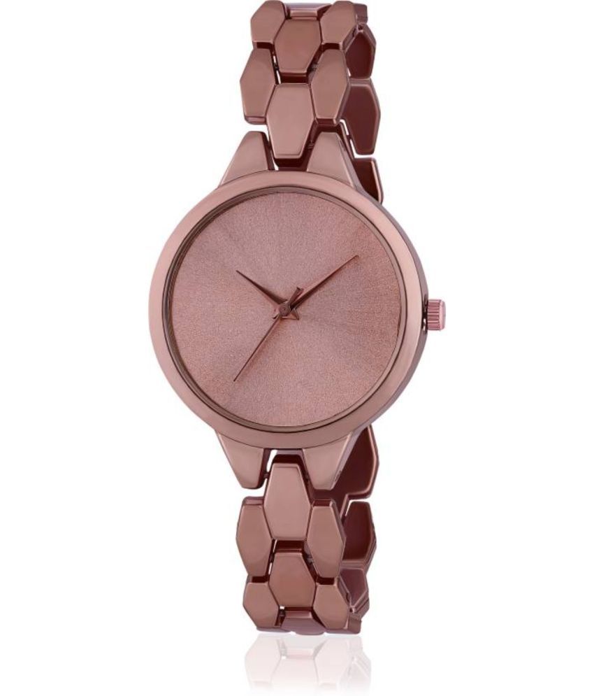     			MARKRIN Brown Metal Analog Womens Watch