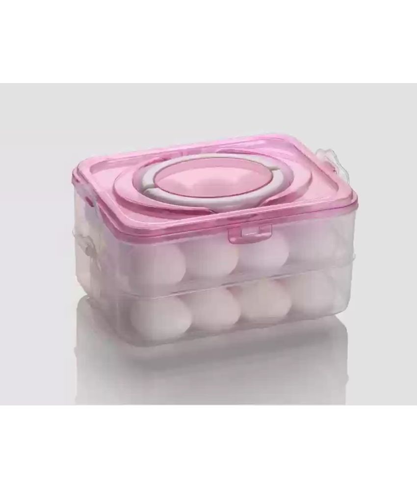     			Stysol Egg Tray Plastic White Egg Container ( Set of 1 )