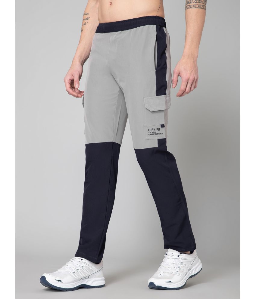     			Turnfit Grey Polyester Men's Sports Trackpants ( Pack of 1 )