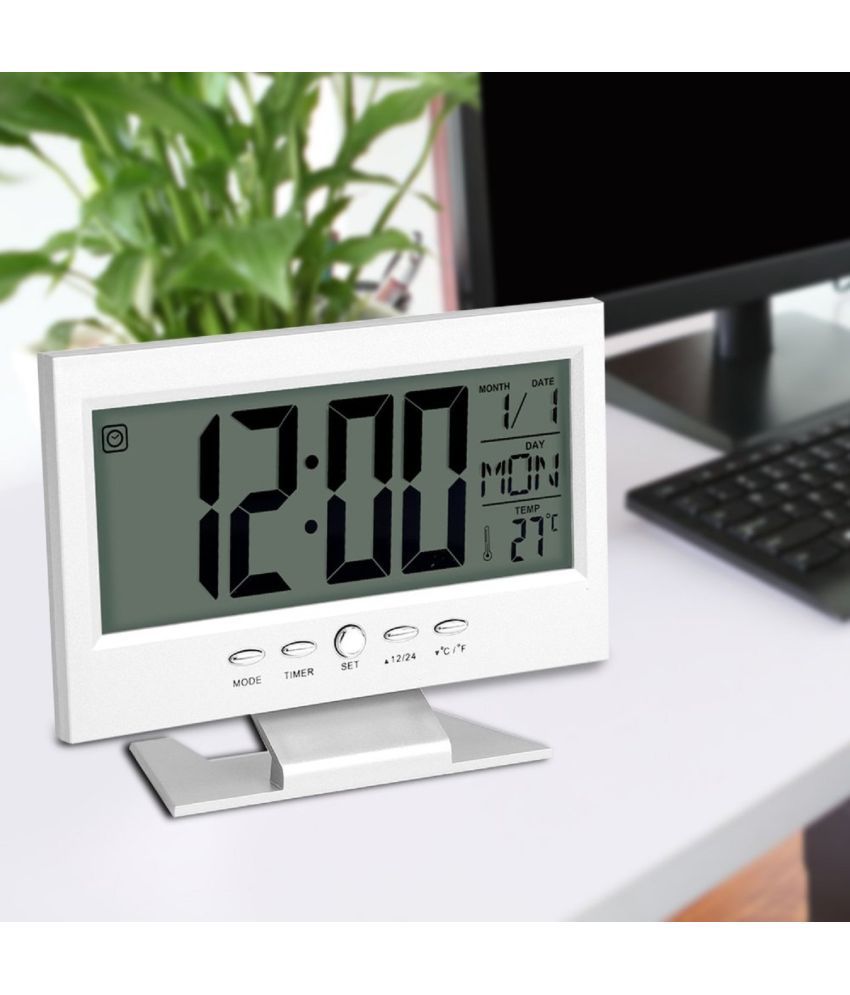     			VARKAUS Digital LCD Display Alarm Clock - Pack of 1