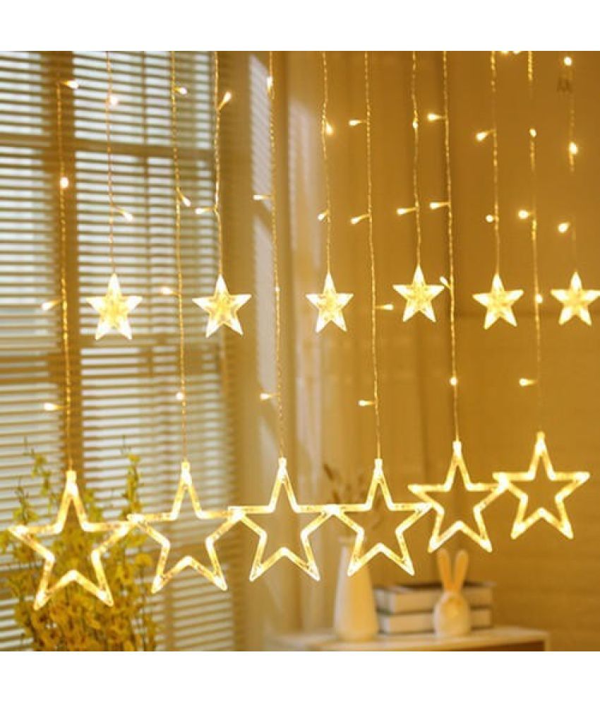     			ZESTRUM Gold 3M Curtain String Light ( Pack of 1 )