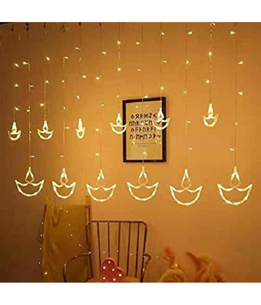     			ZESTRUM Yellow 3M Curtain String Light ( Pack of 1 )