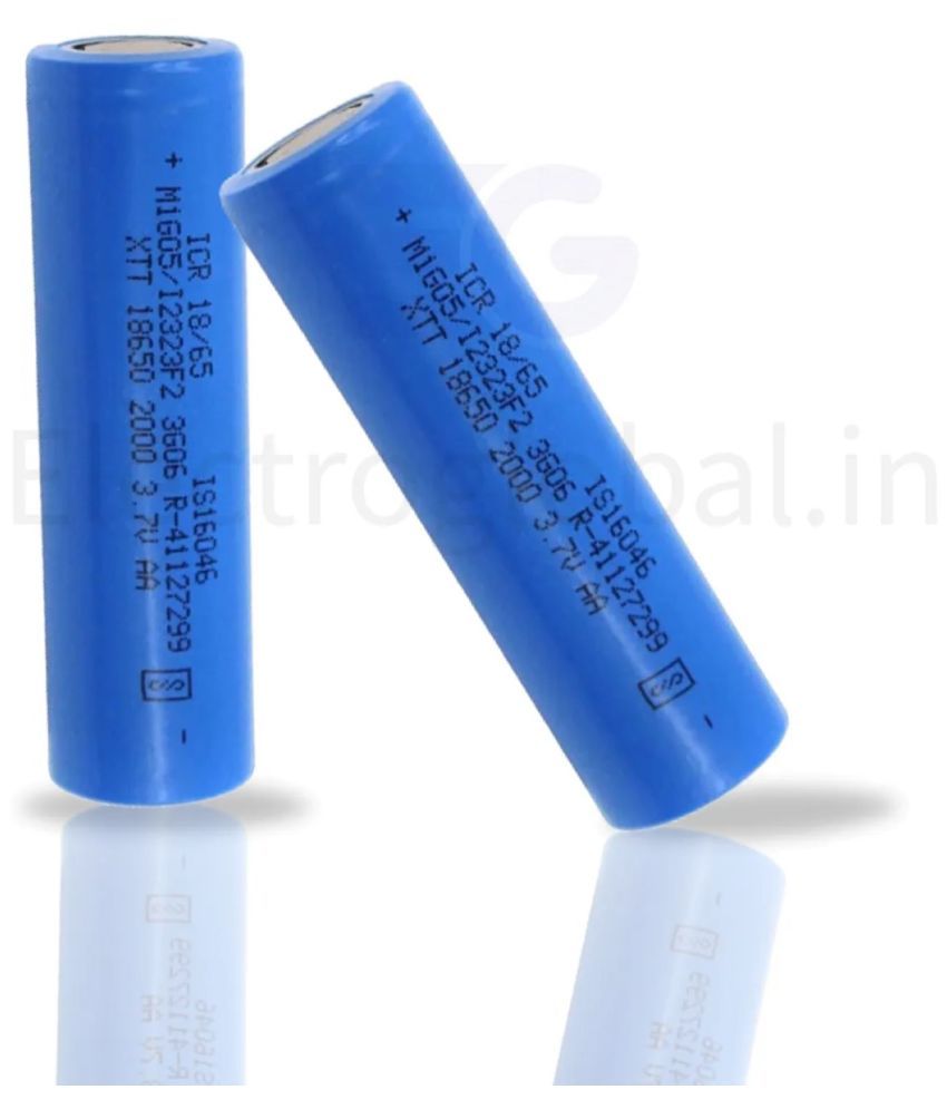     			18650 3.7V 2000 mAh Rechargeable Li-ion Battery - Pack of 2