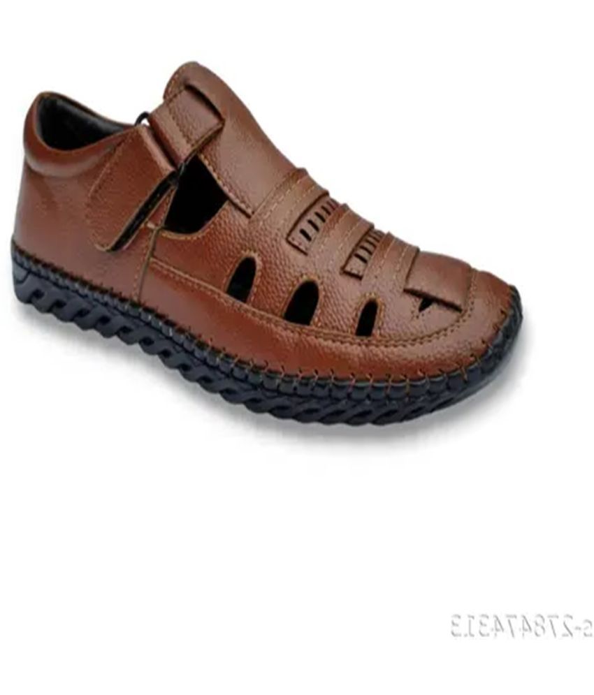     			FASINO - Brown Men's Sandals