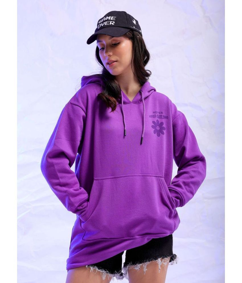     			Freehand Polyester Women's Hooded Sweatshirt ( Purple )