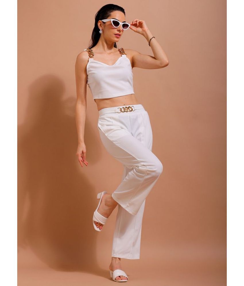     			Freehand Women Top Trouser Co-Ord Set ( Pack of 1 , White )