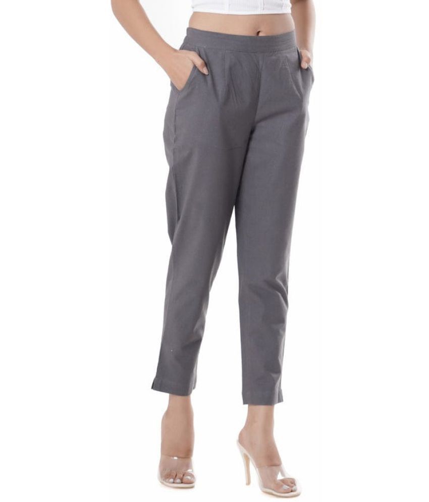     			OuterWear Pack of 1 Cotton Regular Women's Casual Pants ( Grey )