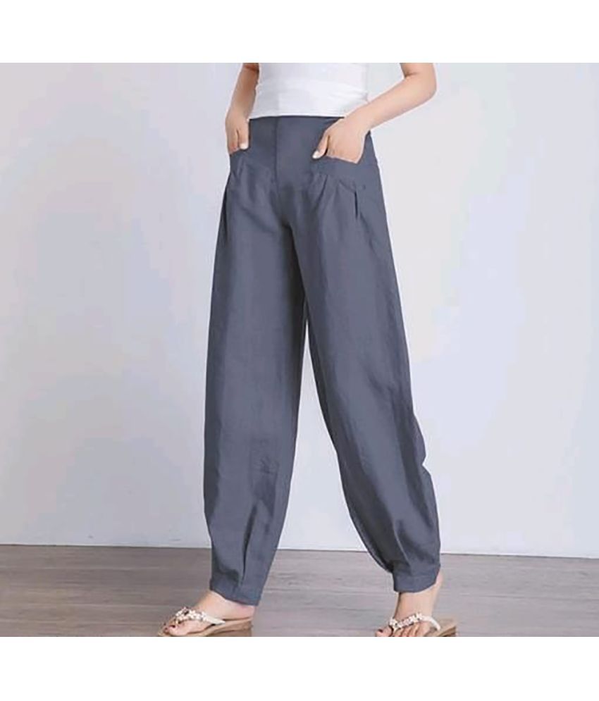     			OuterWear Pack of 1 Cotton Blend Regular Women's Casual Pants ( Grey )