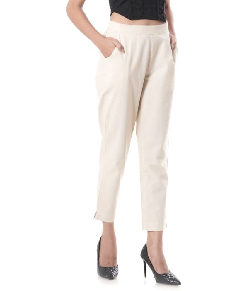     			OuterWear Pack of 1 Cotton Regular Women's Casual Pants ( Beige )