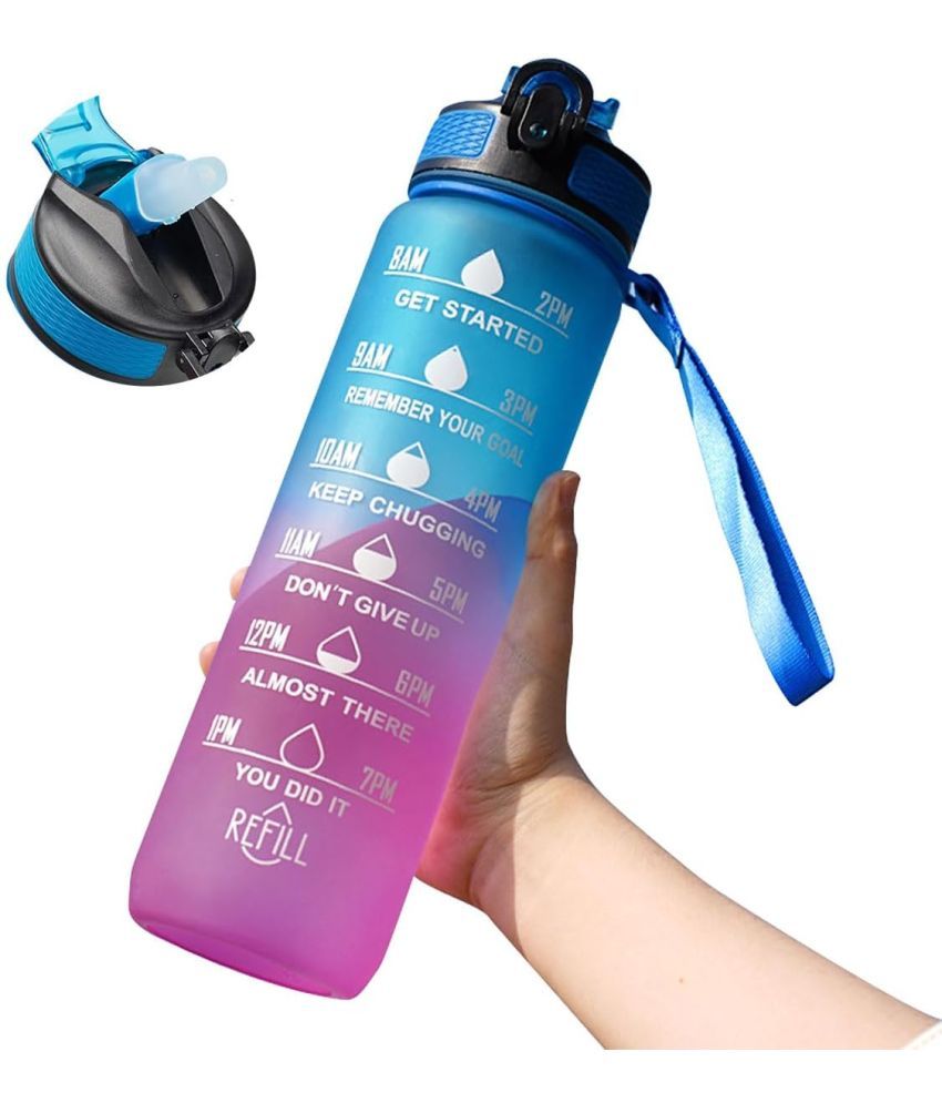     			Stysol Motivational Time Marker Multicolour Plastic Water Bottle 1000 mL ( Set of 1 )