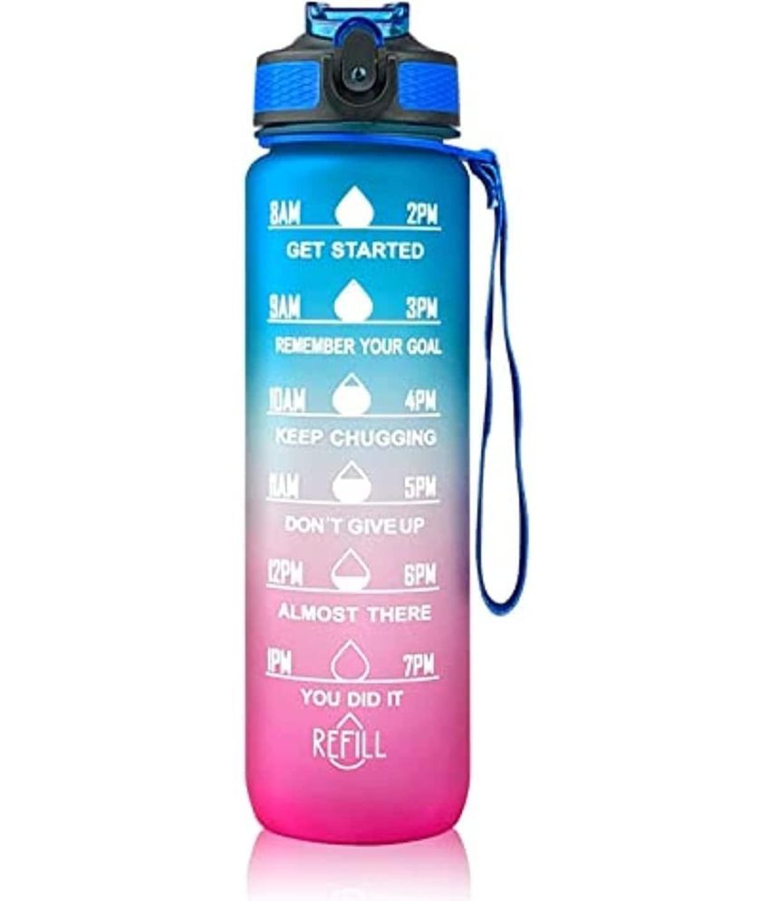     			Stysol Motivational Time Marker Multicolour Plastic Water Bottle 1000 mL ( Set of 1 )