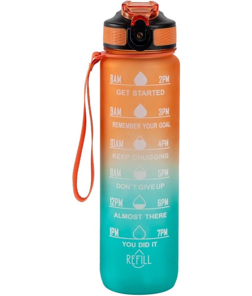     			Stysol Motivational Time Marker Multicolour Plastic Water Bottle 1000 mL ( Set of 1 )