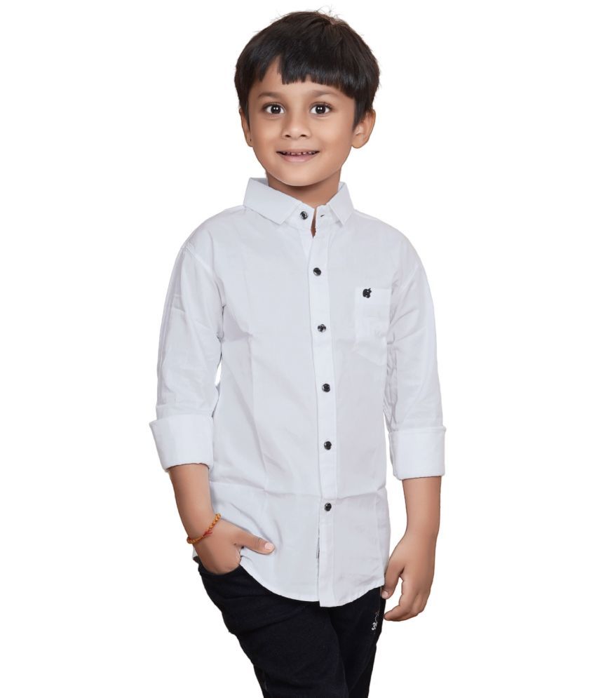     			ZAKAR STYLE Pack of 1 Boys Cotton Blend Full Sleeves Shirt ( White )