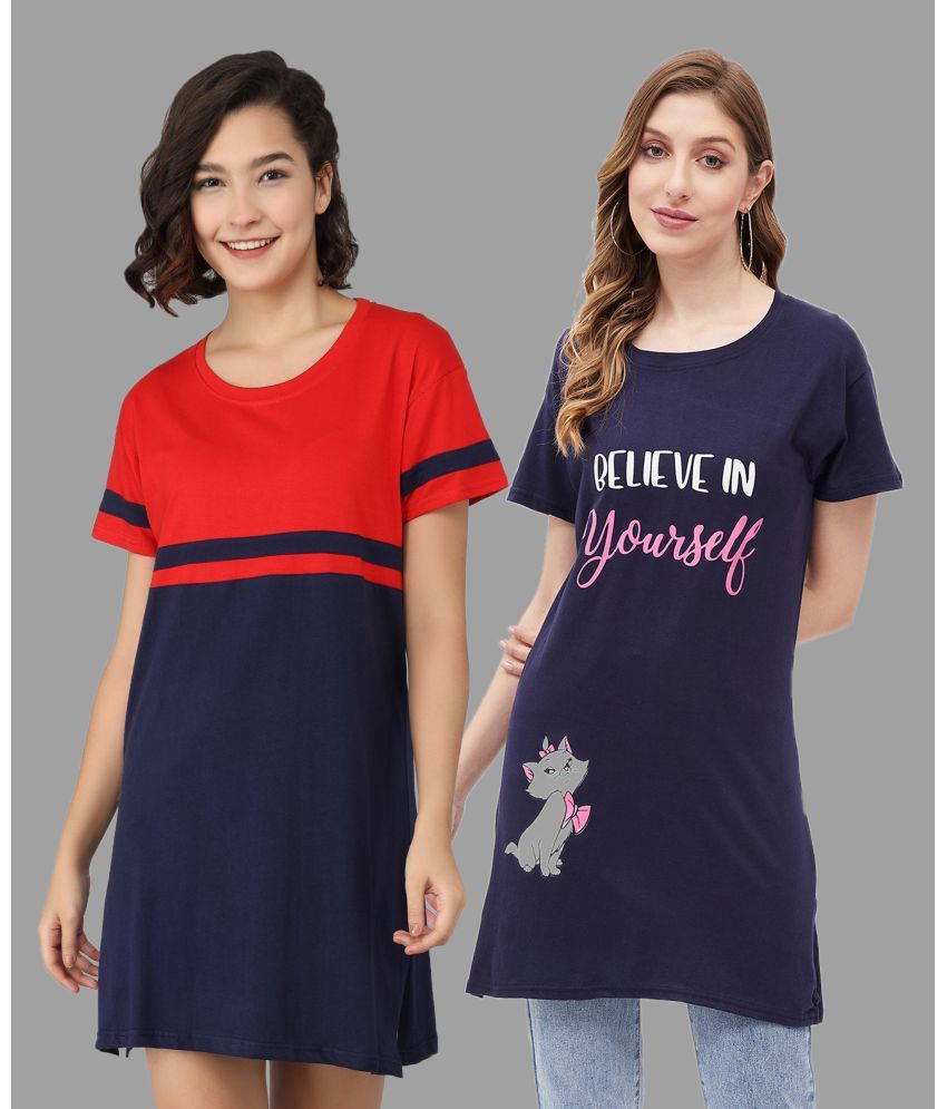     			Christy World Pack of 2 Cotton Women's T-Shirt ( Multicolor 12 )