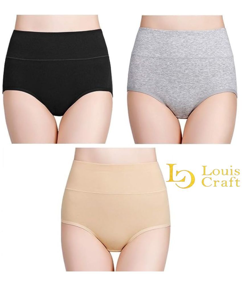     			Louis Craft Pack of 3 Cotton Lycra Hipster For Women ( Multicolor12 )