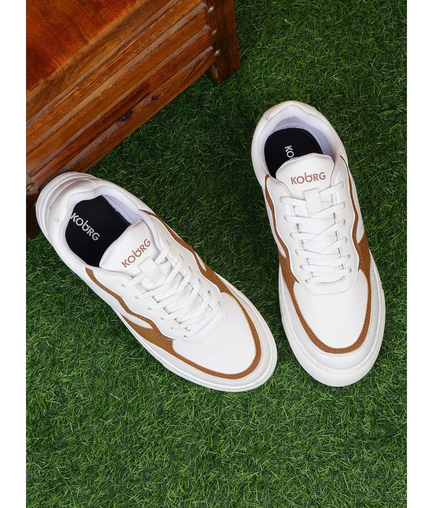     			koburg White Men's Sneakers