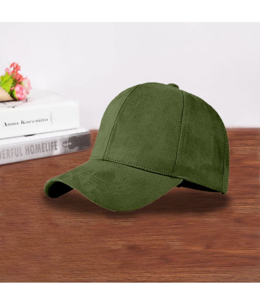     			Alamos Pack of 1 Suede Men's Cap ( Green )