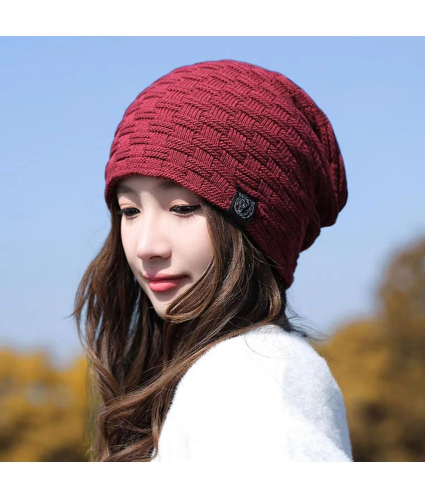     			Alamos Pack of 1 Woollen Men's Cap ( Maroon )