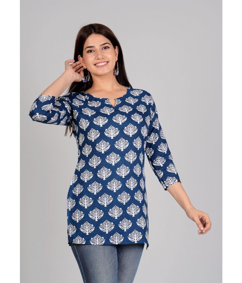     			ETZIN Blue Rayon Women's Tunic ( Pack of 1 )