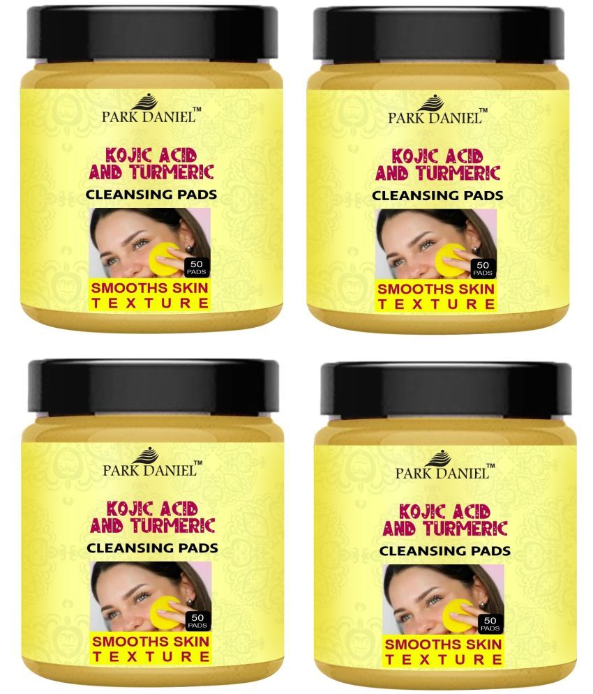     			Kojic Acid and Turmeric Cleansing Pads|50 Pcs| Skin Brightening and Energizing Formula|Deep Cleaning effect|For All Skin Types Pack 4