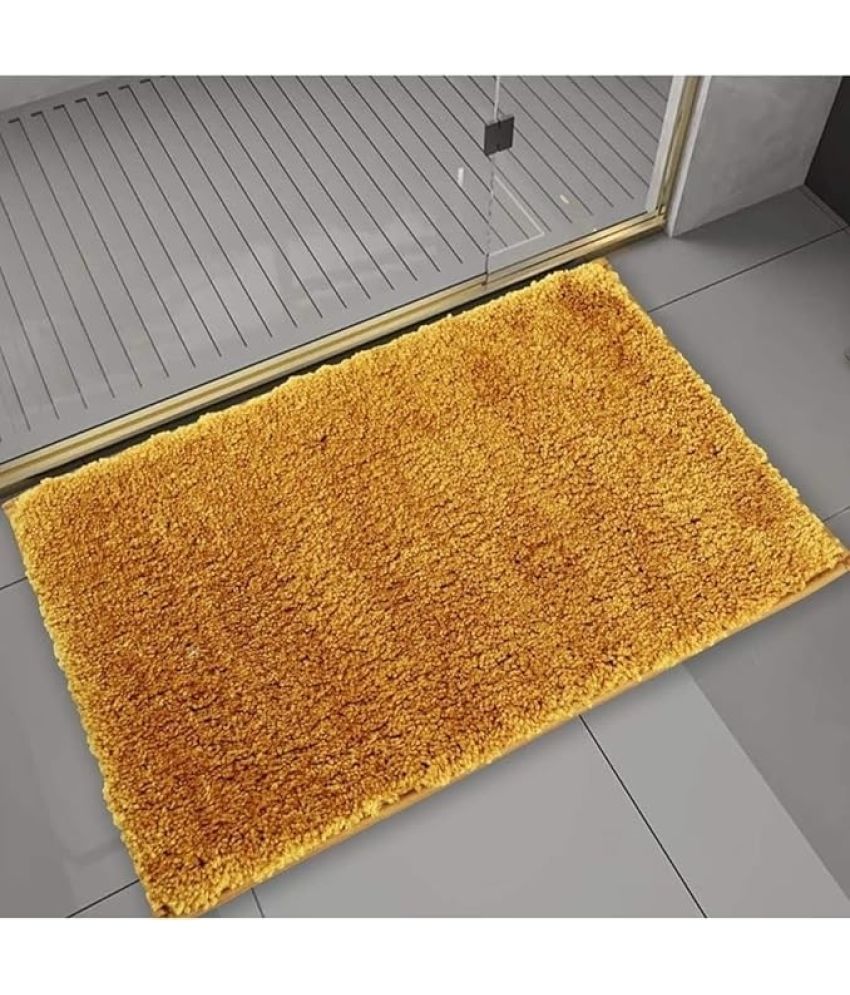     			RADECOR Orange Cotton Rectangular Floor Mat ( Pack of 1 )