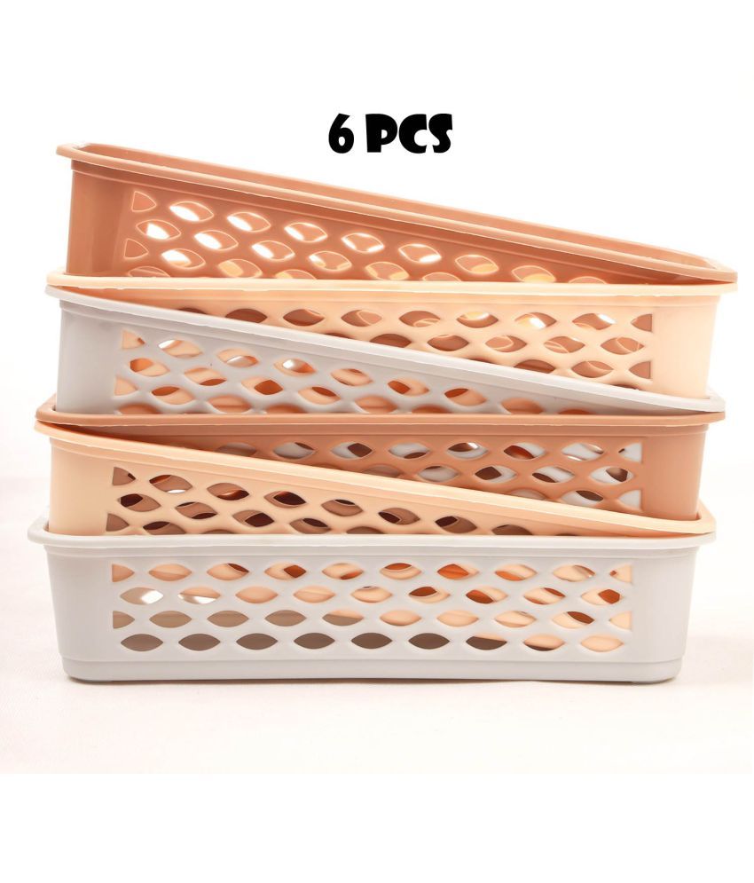     			Anshri Multicolor Plastic Storage Racks ( Pack of 6 )