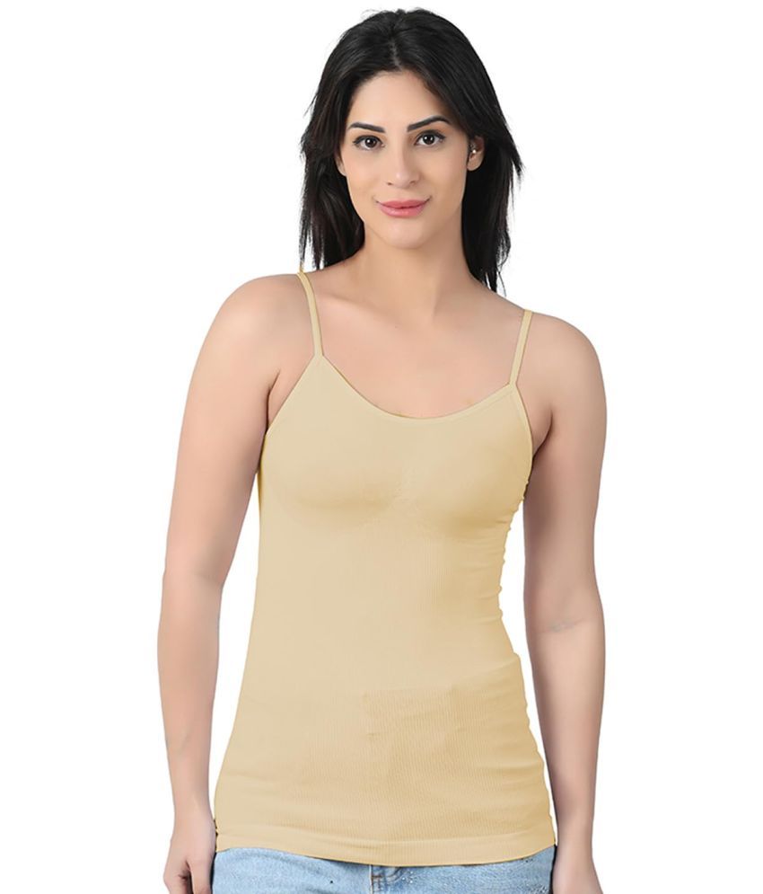     			Arc de Shapes Pack of 1 Camisole Cotton Camisoles ( Beige )