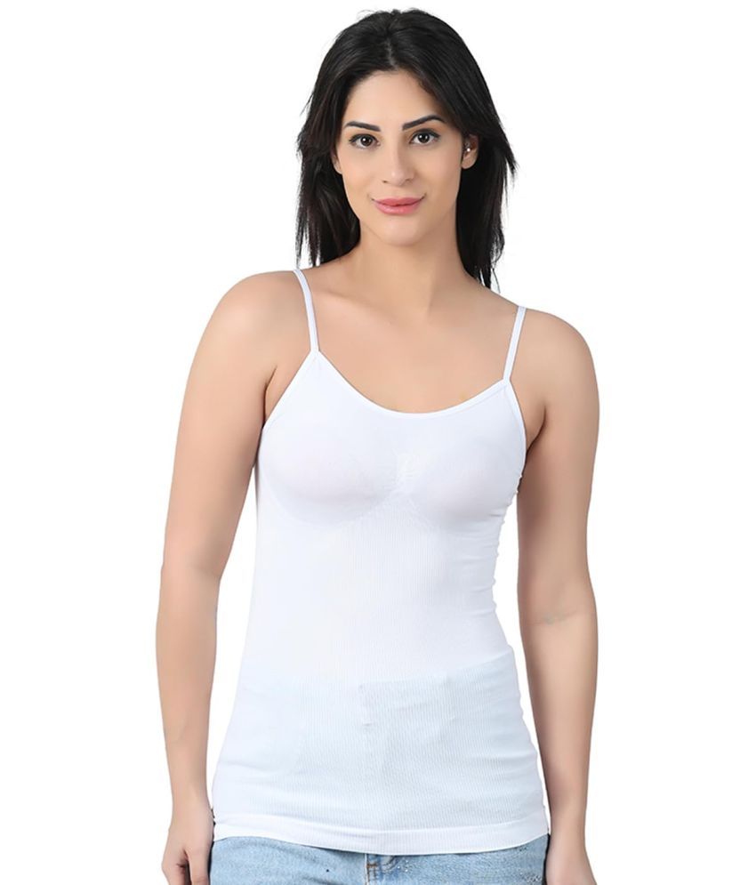     			Arc de Shapes Pack of 1 Camisole Cotton Camisoles ( White )