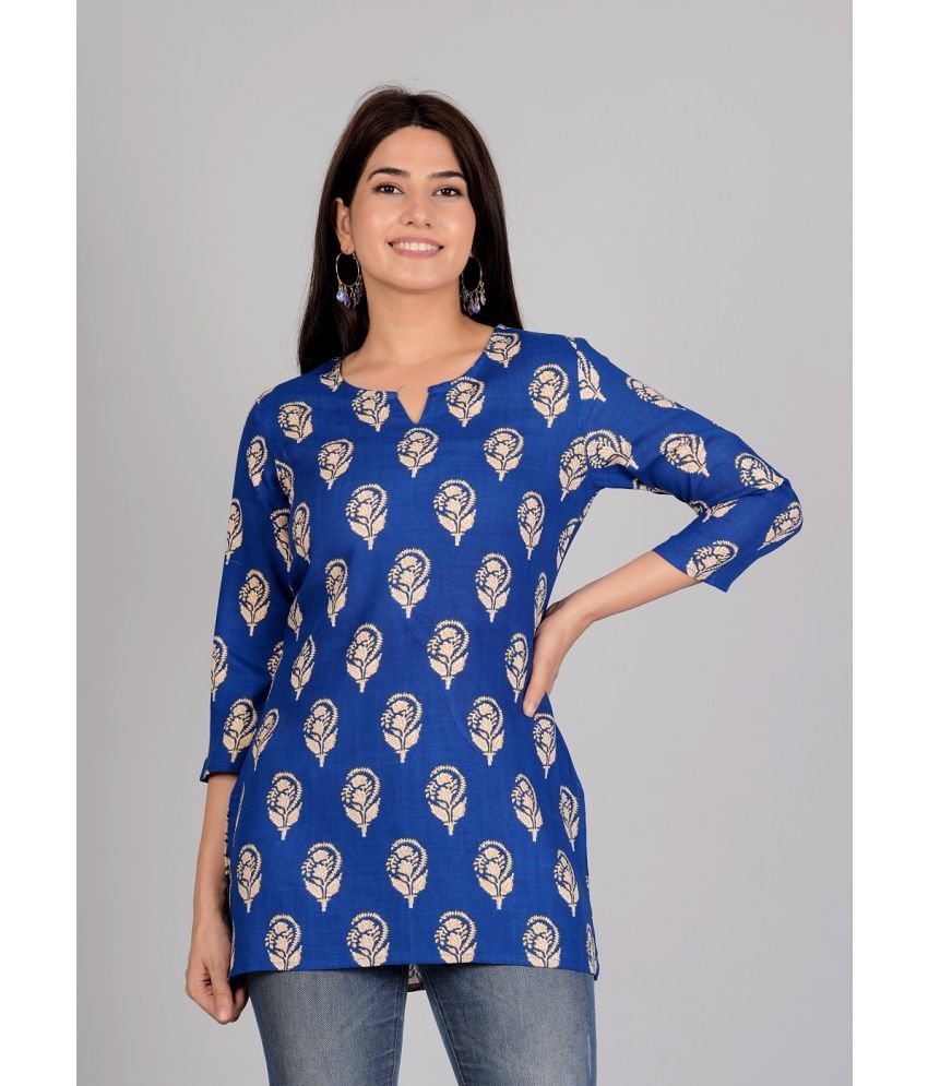     			ETZIN Blue Rayon Women's Tunic ( Pack of 1 )