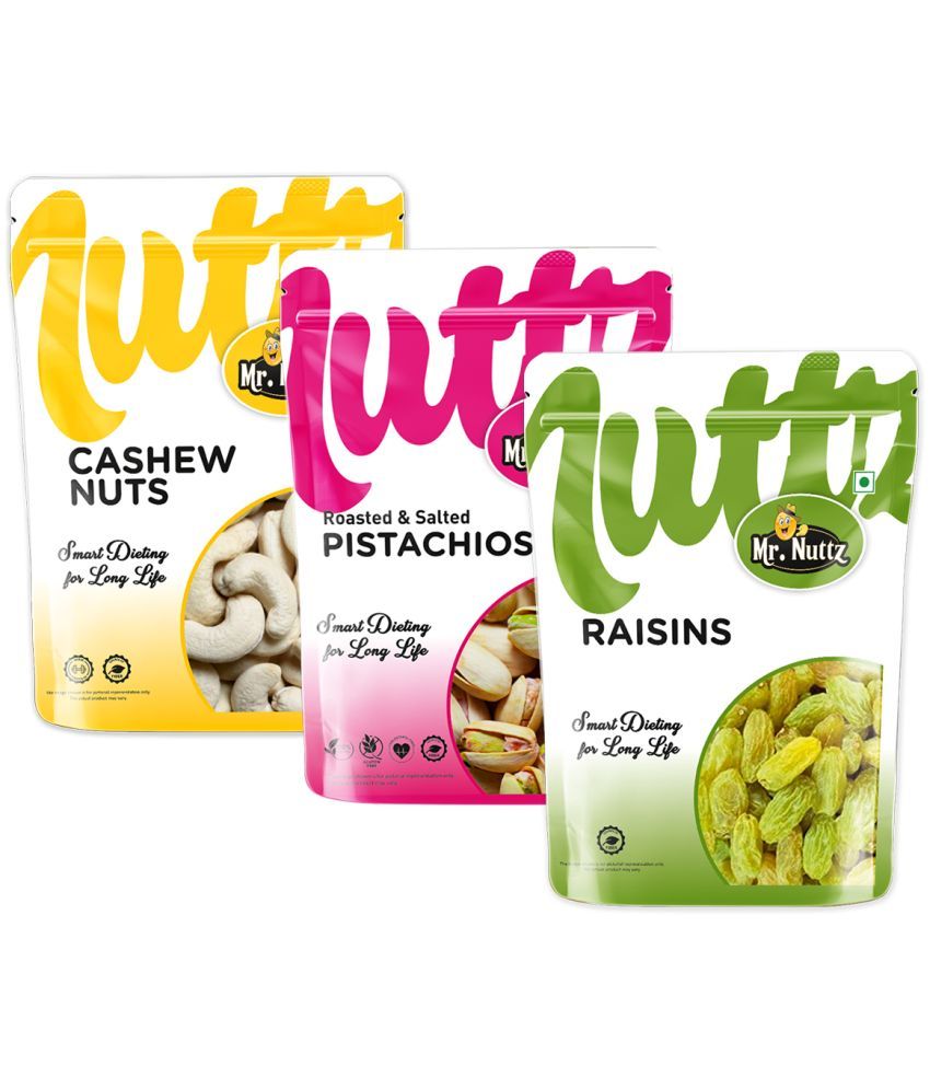     			Mr.Nuttz Mixed Fruits Cashew, Pistachios & Raisin Combo 3x250g (750g)