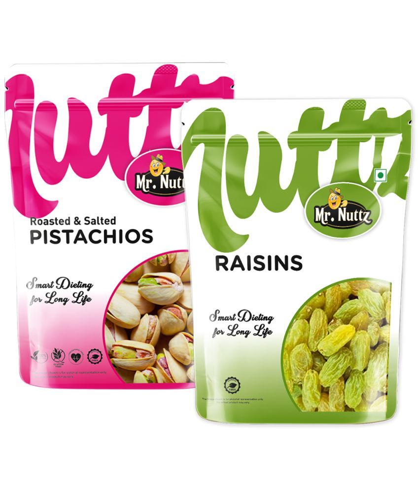     			Mr.Nuttz Mixed Fruits Pistachios & Raisins Combo Pack 2x250g (500g)