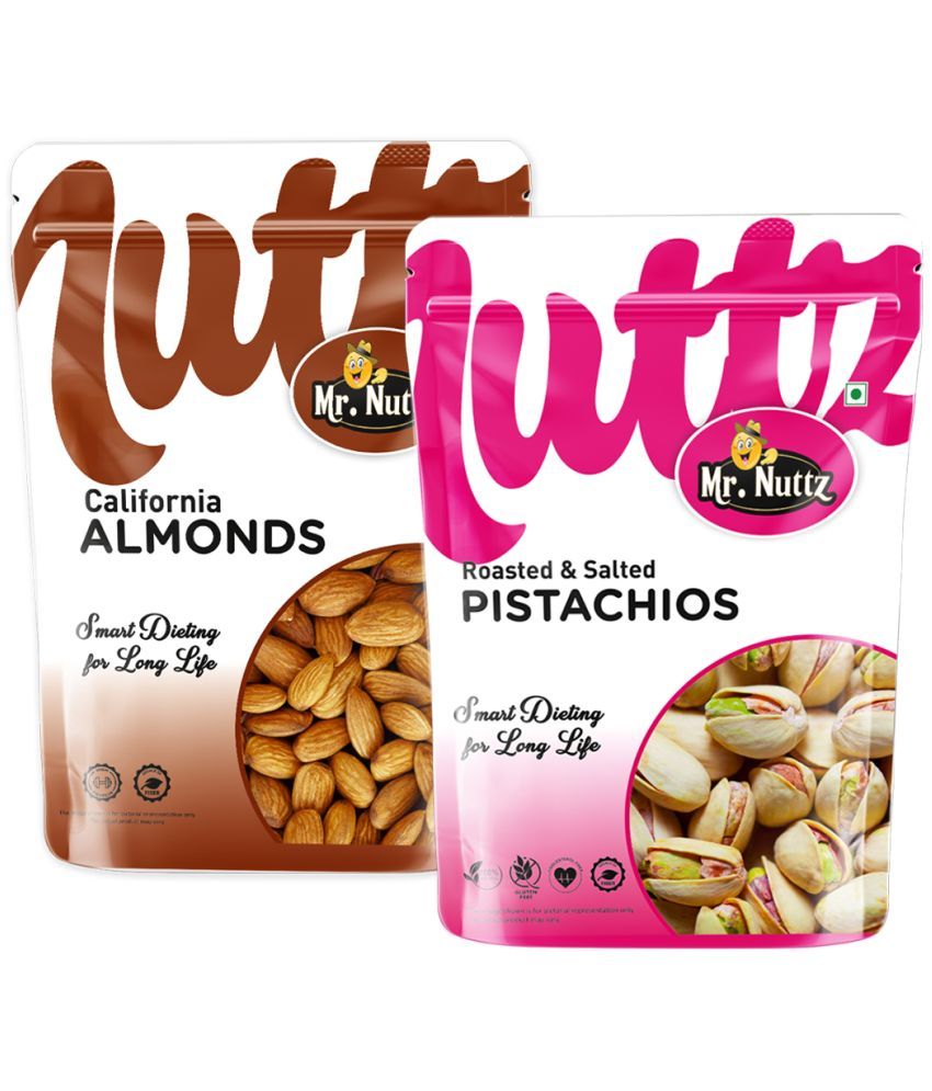     			Mr.Nuttz Mixed Nuts Almond & Pistachios Combo Pack 2x250g(500g) Pack of 2