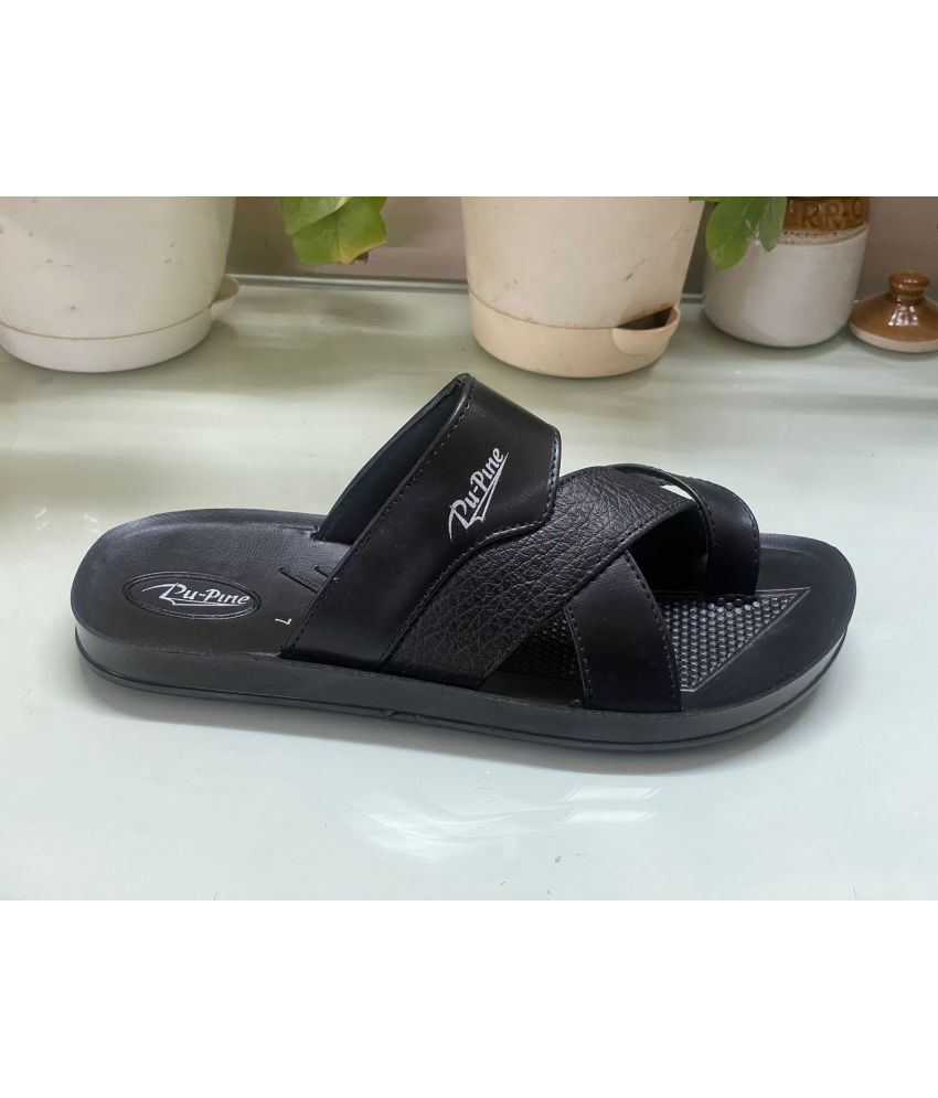     			PUPINE Black Men's Thong Flip Flop