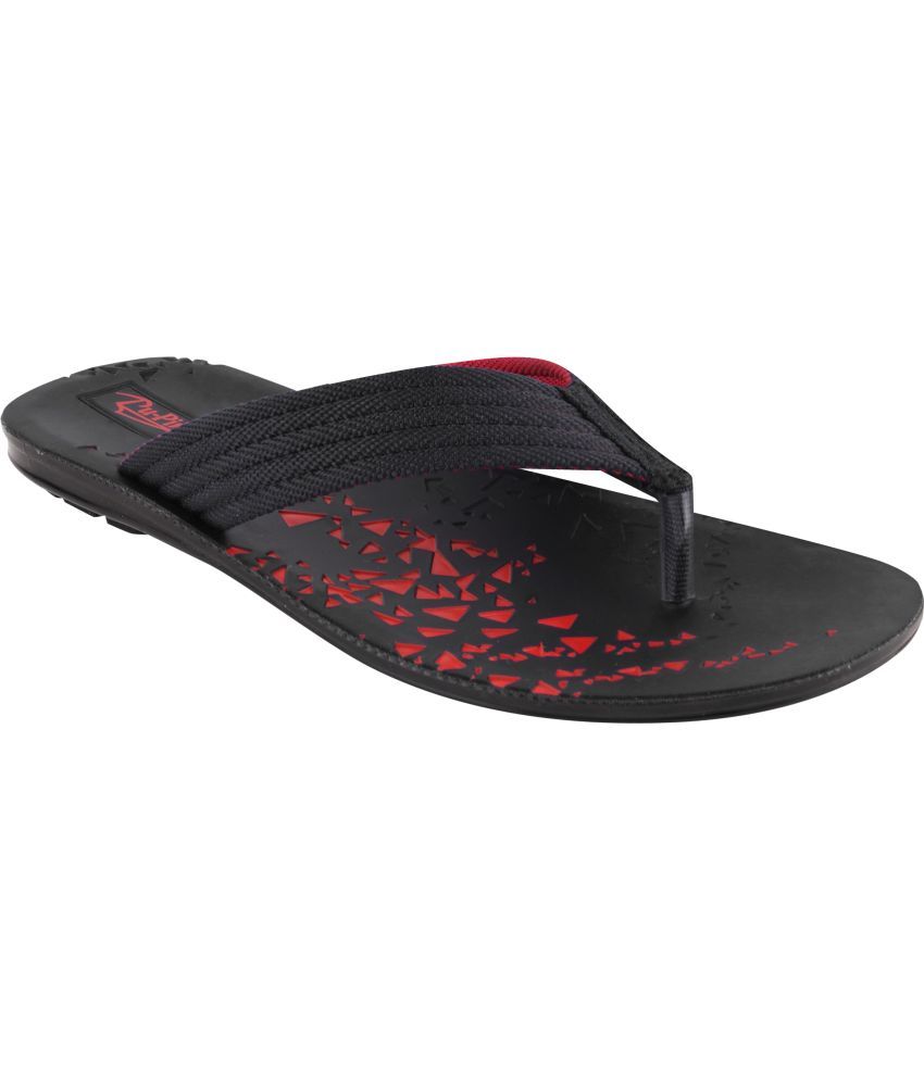     			PUPINE Black Men's Thong Flip Flop