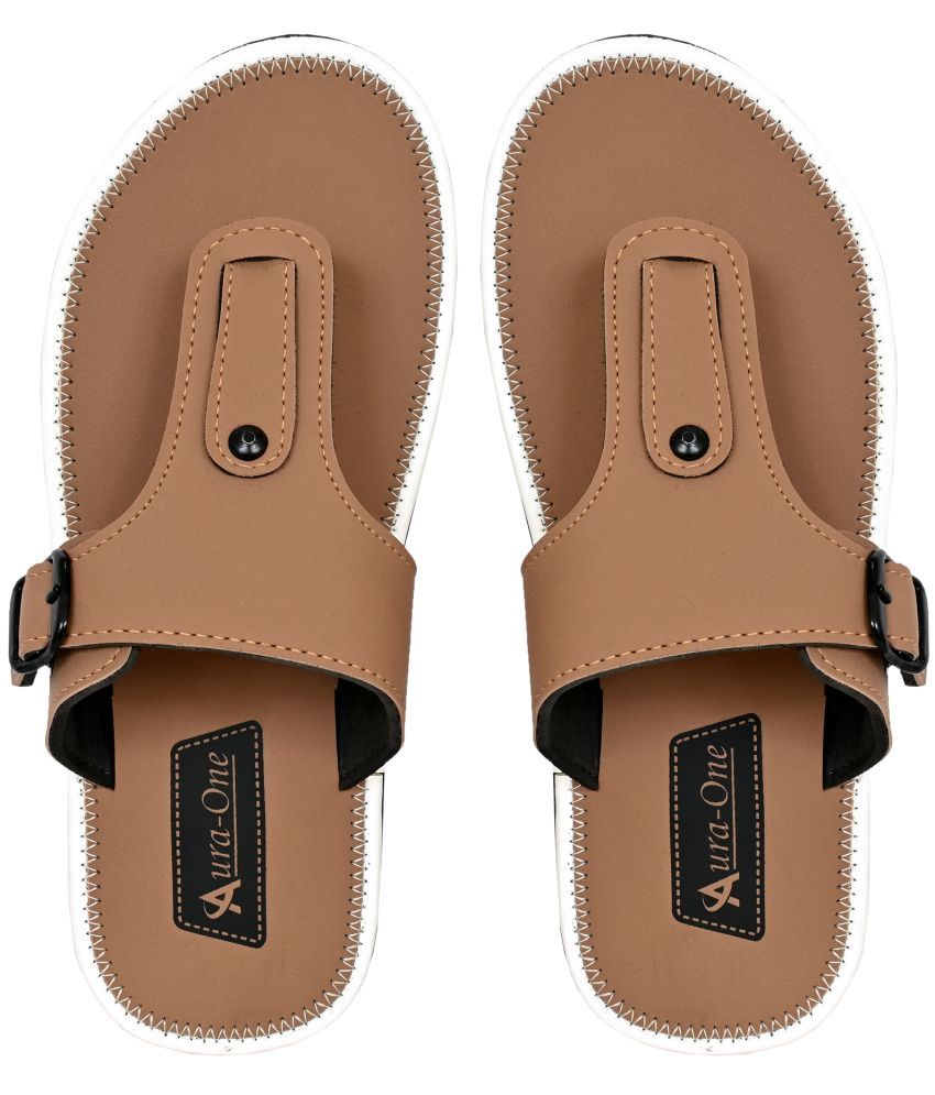     			Squash Brown Men's Thong Flip Flop