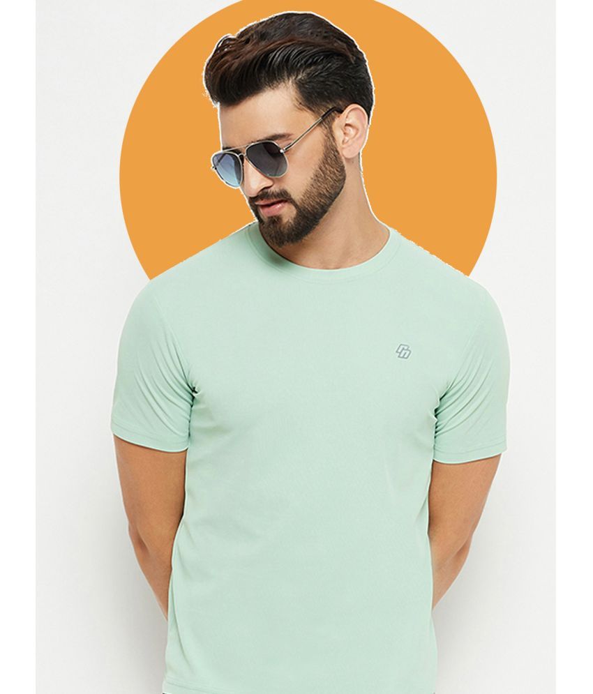     			Nuovo Cotton Blend Regular Fit Solid Half Sleeves Men's Round T-Shirt - Light Green ( Pack of 1 )