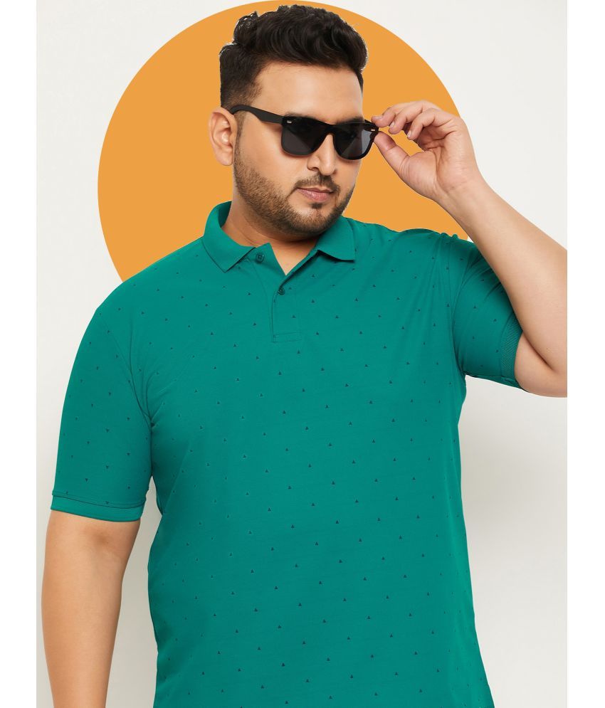     			renuovo Pack of 1 Cotton Blend Regular Fit Printed Half Sleeves Men's Polo T Shirt ( Dark Green )