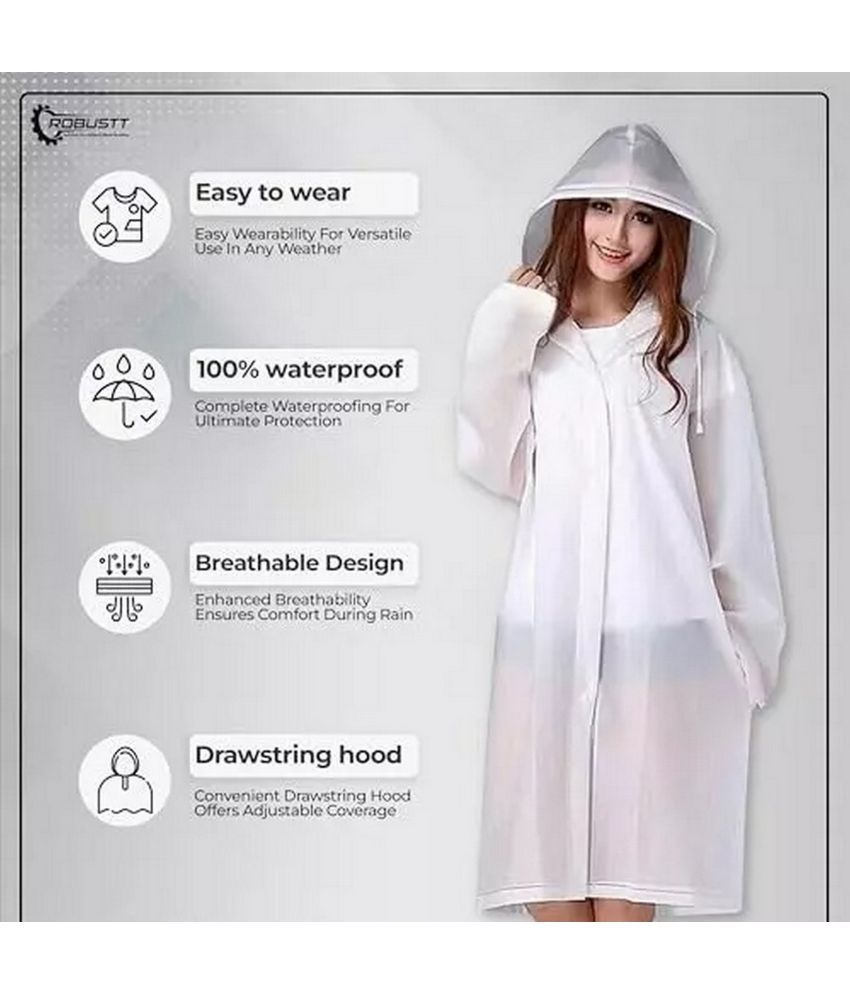     			Infispace Long Raincoat - White