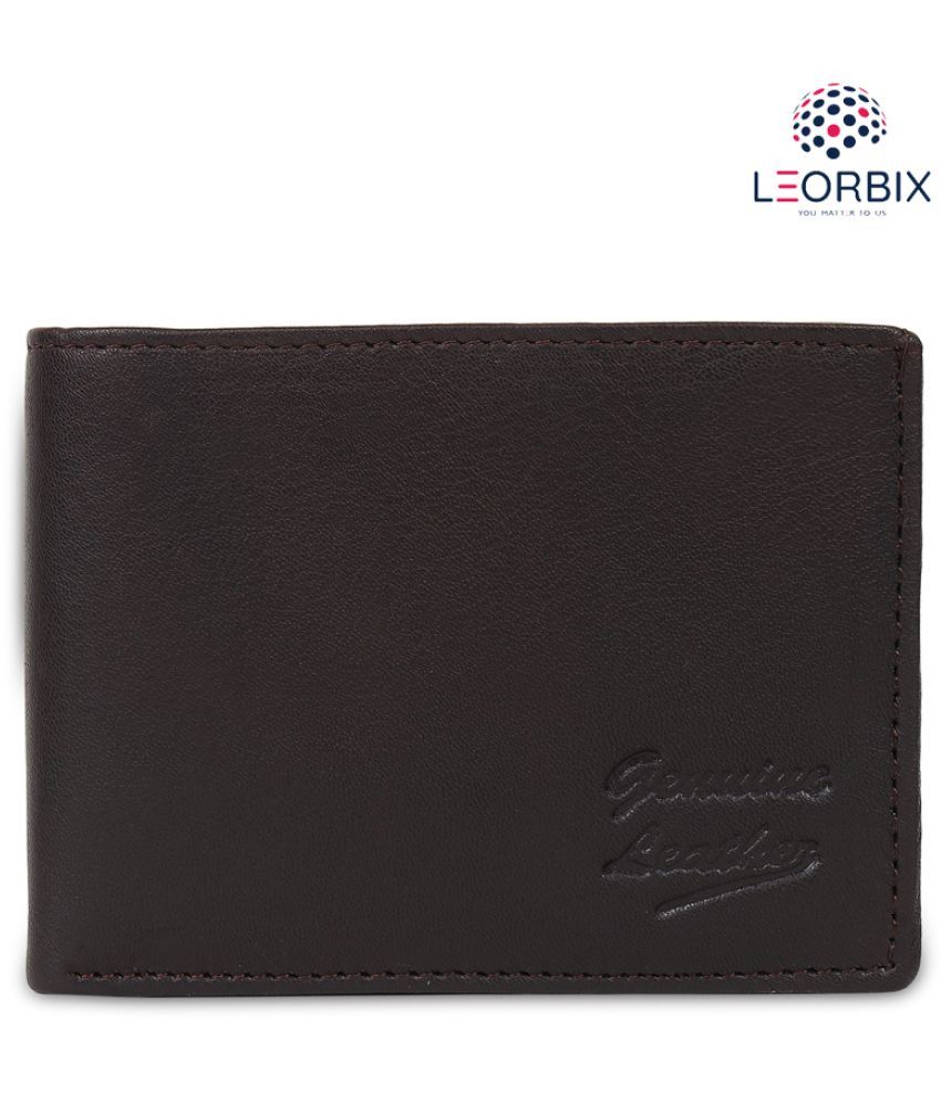     			LEORBIX Leather Solid Men's Regular Wallet With 5 Slots For Card ( Torento Brown , Pack of 1 )