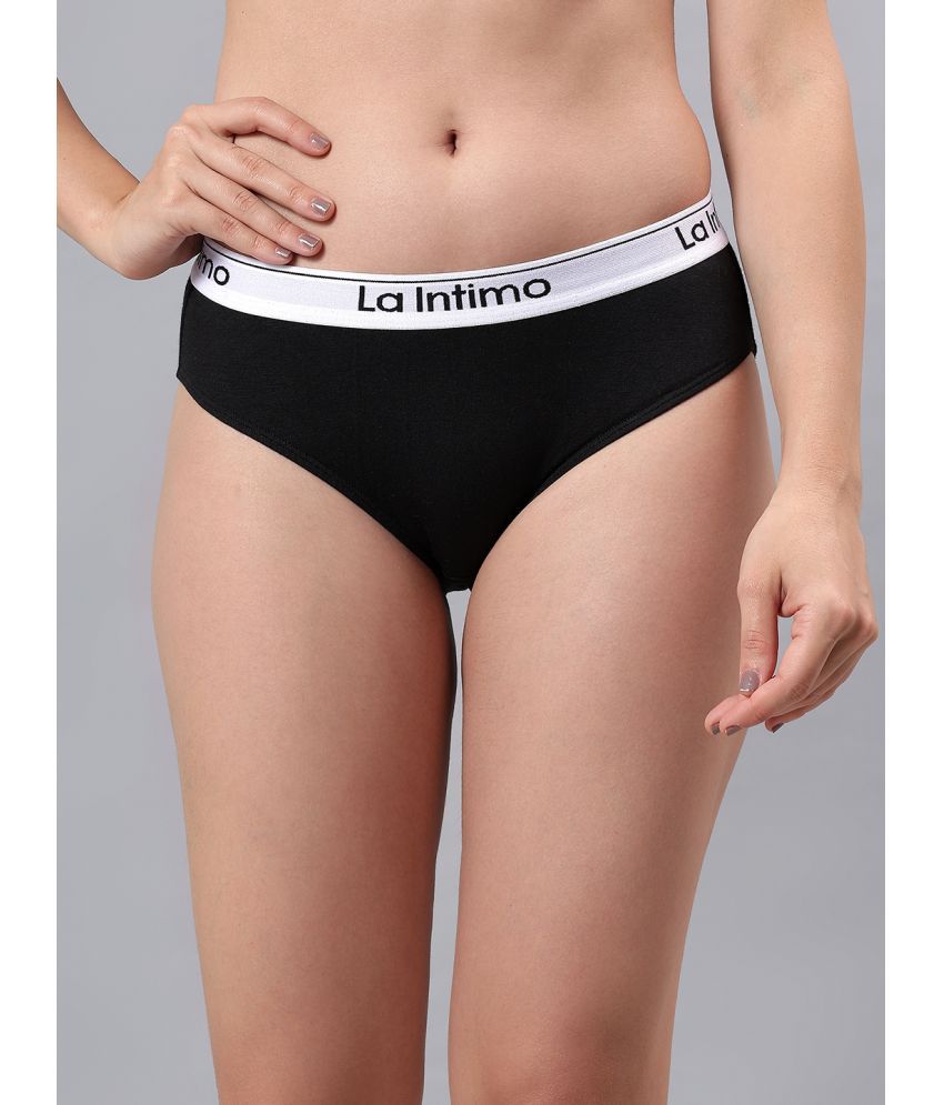     			La Intimo Pack of 1 Modal Bikini For Women ( Black )