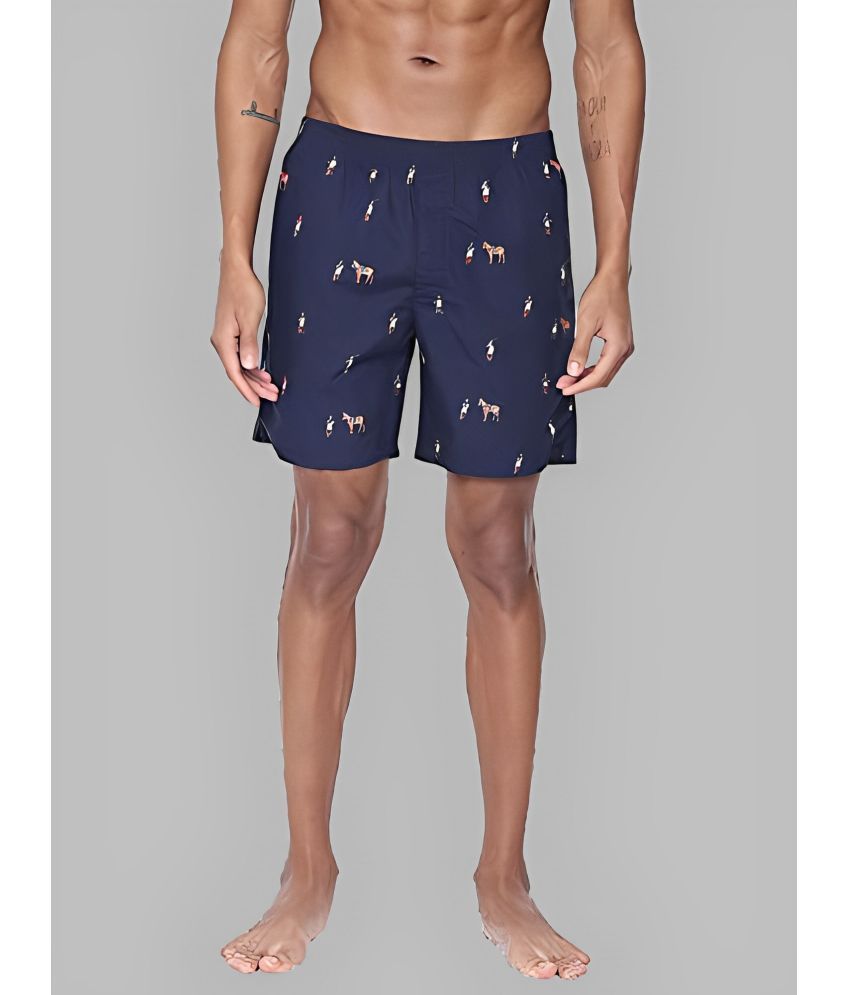     			Reoutlook Blue Cotton Blend Men's Shorts ( Pack of 2 )