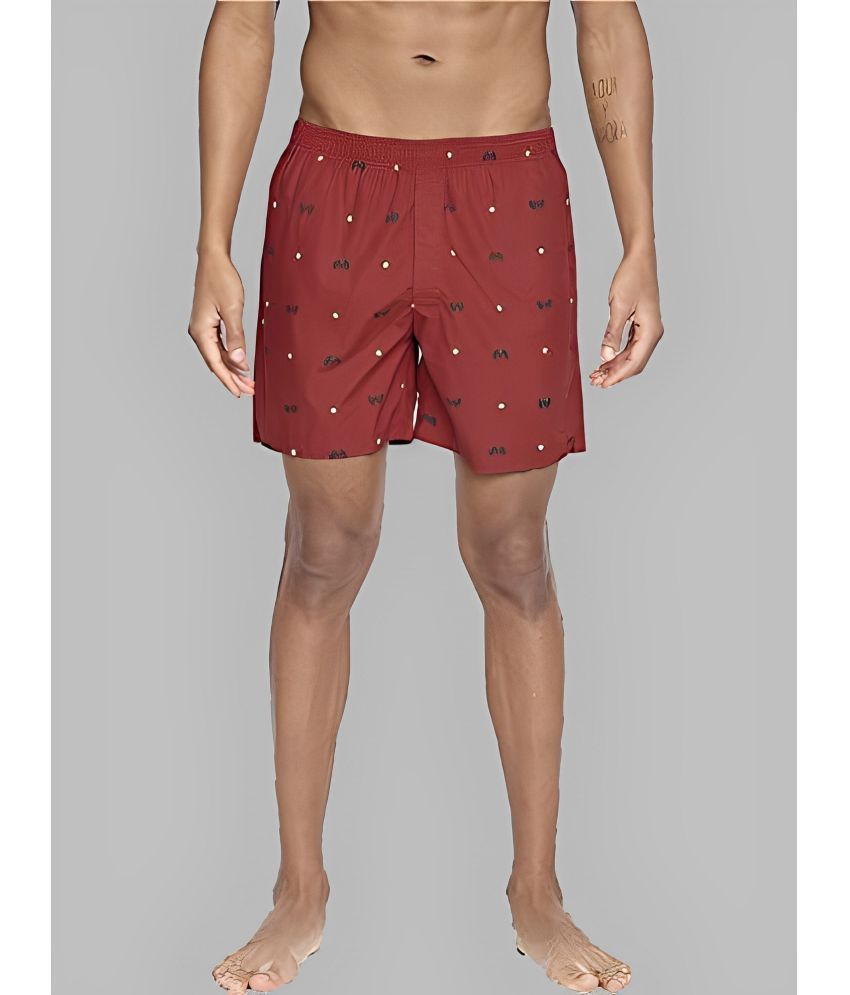     			Reoutlook Maroon Cotton Blend Men's Shorts ( Pack of 1 )