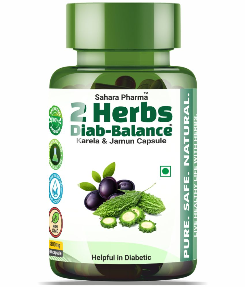     			Sahara Pharma 2 Herbs Diab-Balance - Karela & Jamun Capsule 60 no.s Pack Of 1