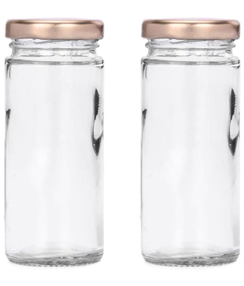     			Somil Milk, Juice Serving Glass Transparent Milk Container ( Set of 2 )