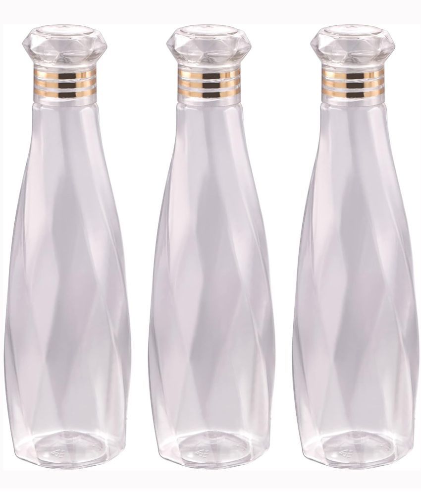     			Swaraa Kitchenware White Plastic Water Bottle 1000 mL ( Set of 3 )