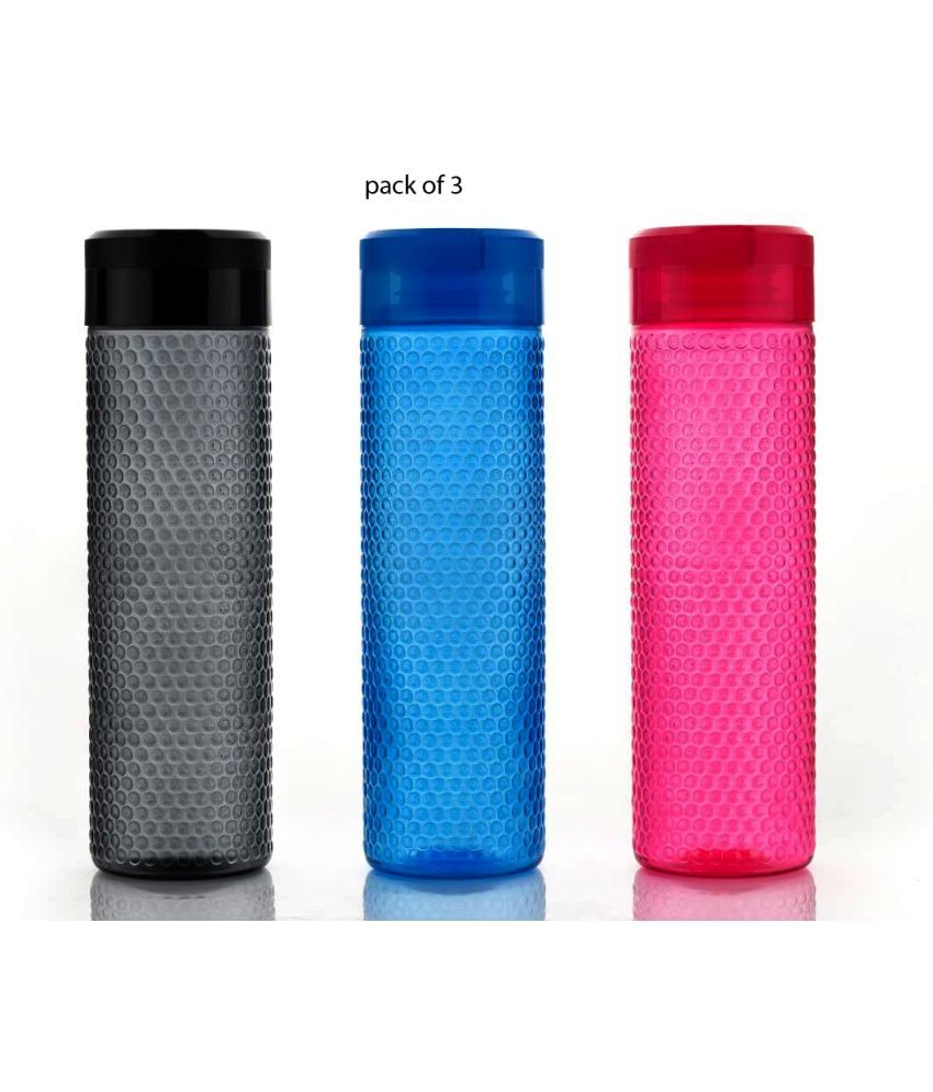     			Swaraa Kitchenware multicolour Plastic Water Bottle 1000 mL ( Set of 3 )